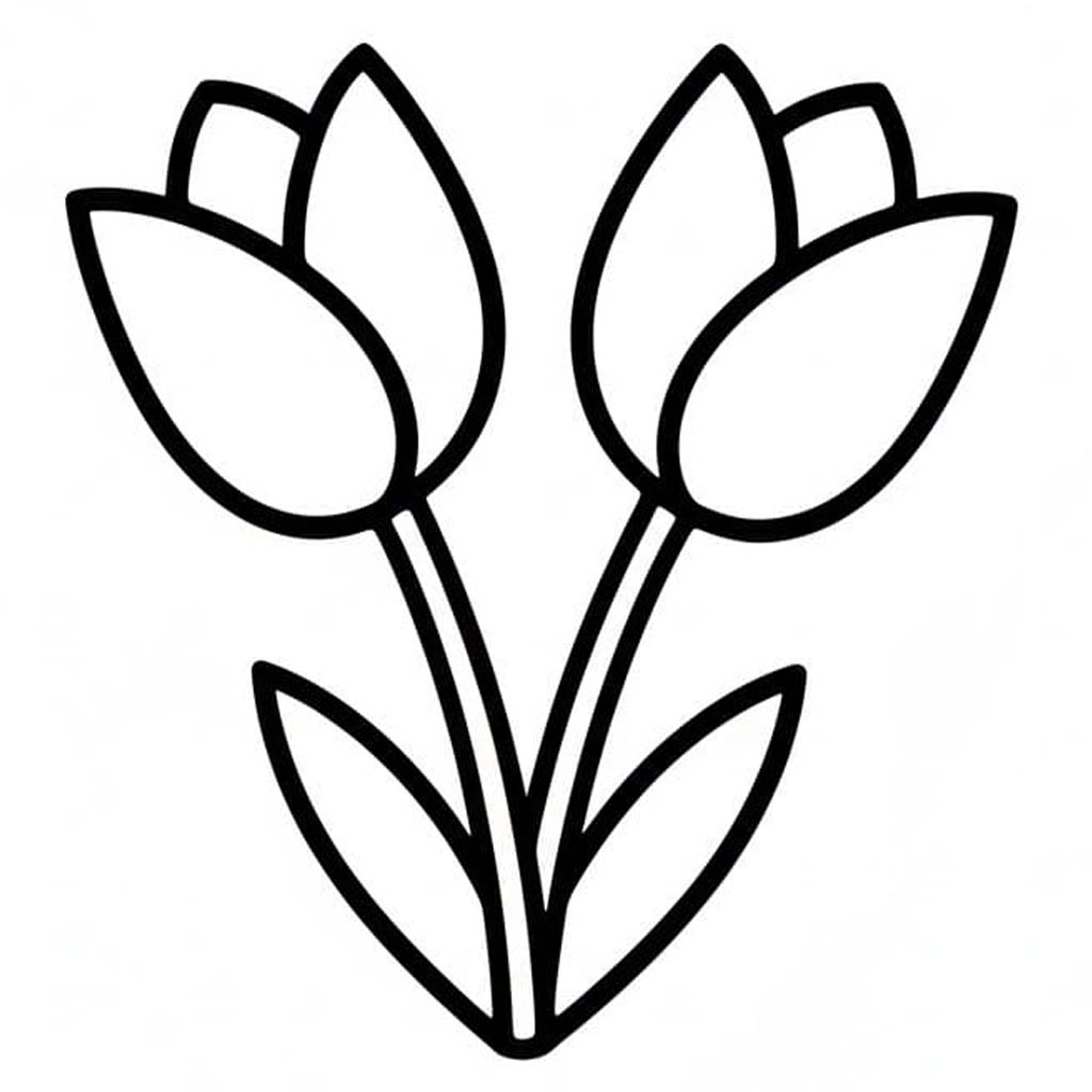 Tulpen afdrukbaar voor kinderen