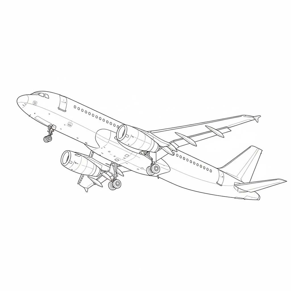 Vliegtuig afdrukbaar