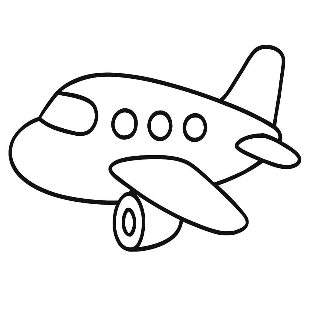 Vliegtuig gratis afdrukbaar simpel