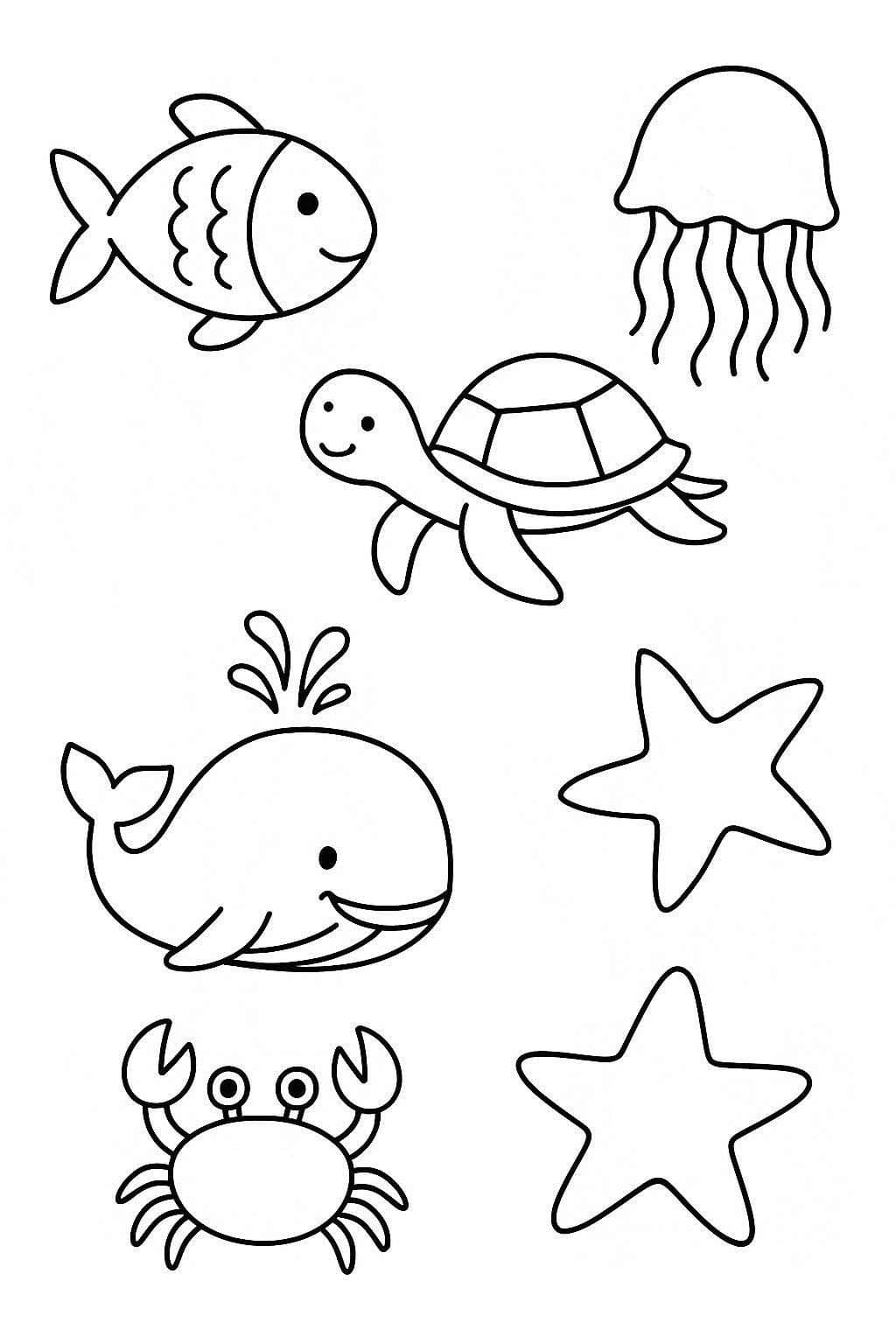 Zeedieren afdrukbaar