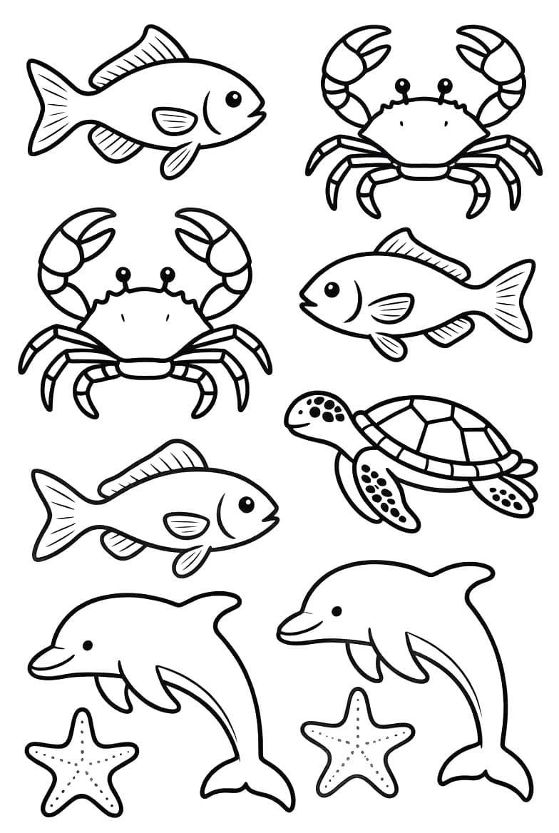 Zeedieren gratis simpel