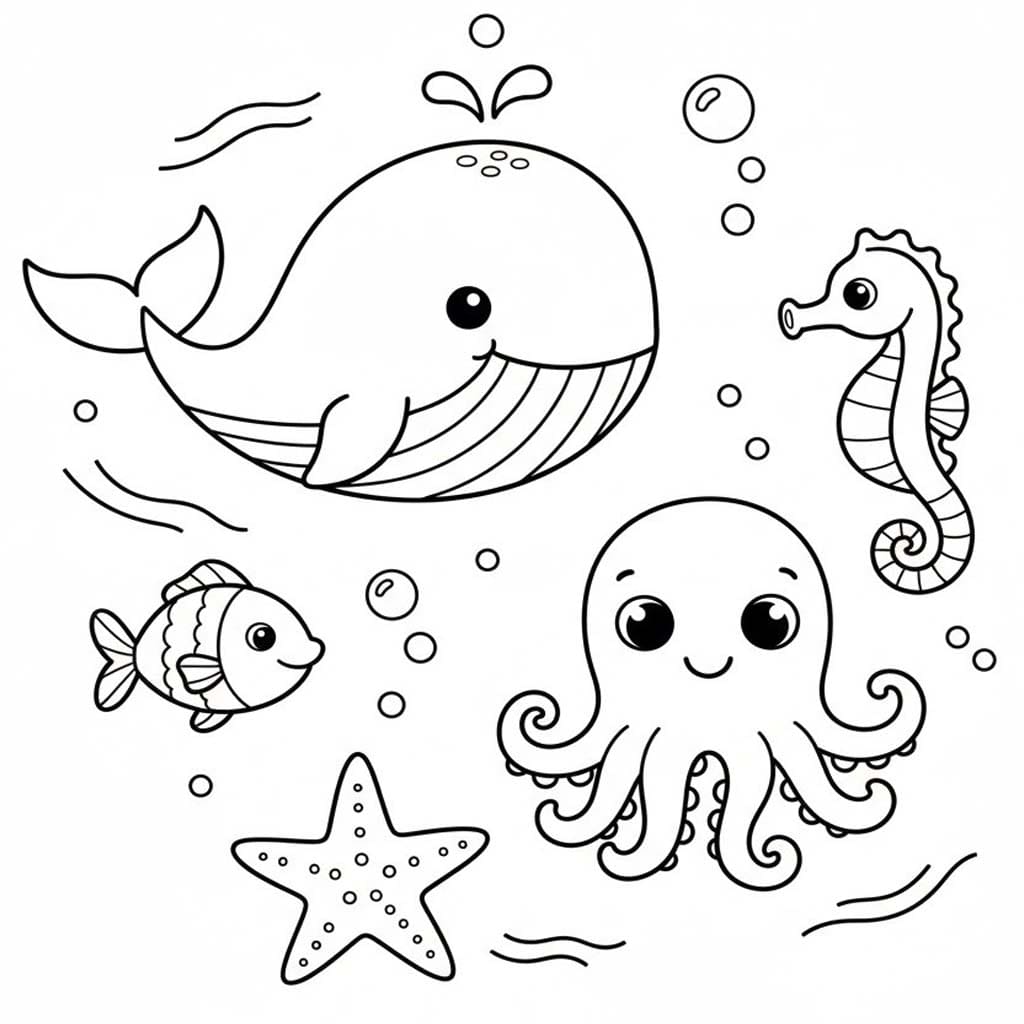 Zeedieren gratis voor kinderen