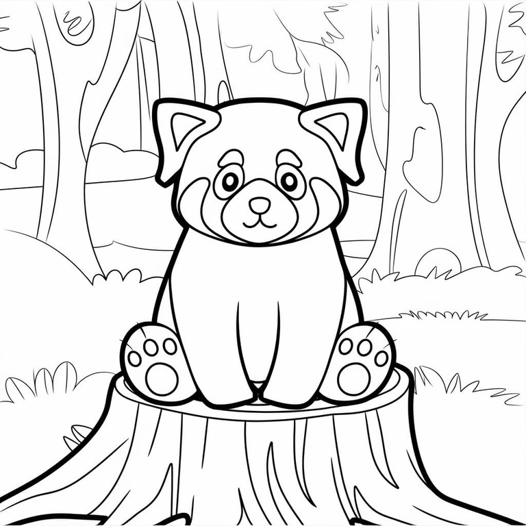 Afbeelding Rode Panda afdrukbaar