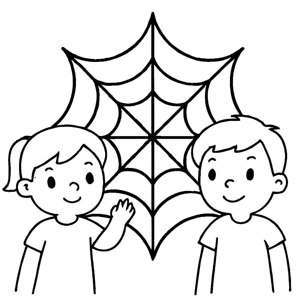 Afbeelding Spinnenweb printbaar