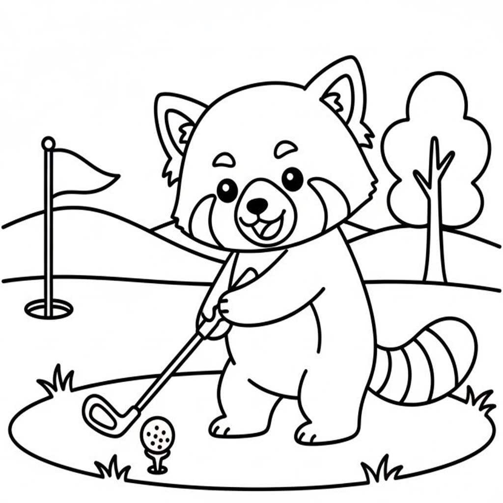 Rode Panda afdrukbaar