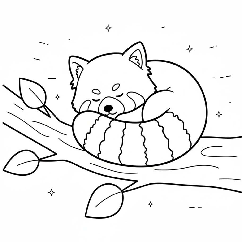 Rode Panda gratis afdrukbaar