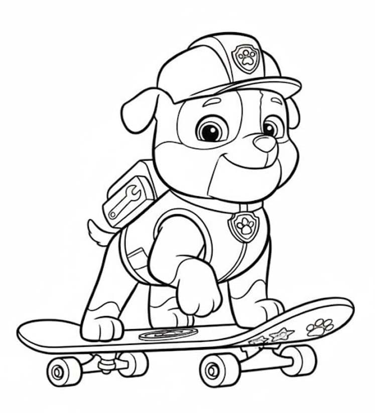 Rubble Paw Patrol afdrukbaar voor kinderen