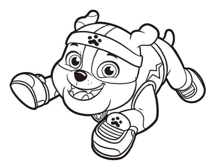 Rubble Paw Patrol gratis afdrukbaar simpel