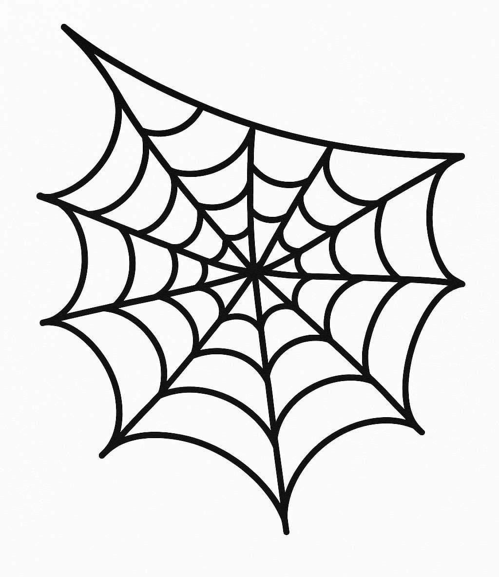 Spinnenweb afdrukbaar eenvoudig
