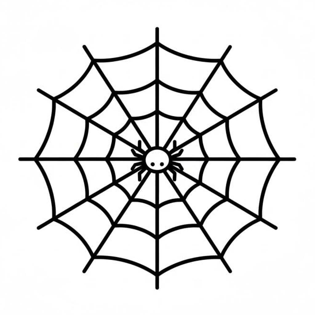 Spinnenweb gratis voor kinderen