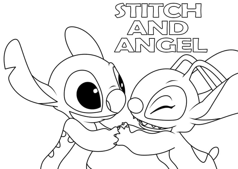 Stitch en Angel gratis eenvoudig