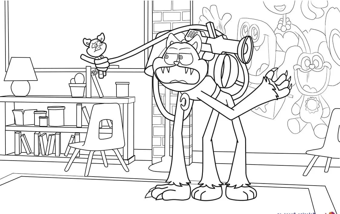 Tekenen CatNap afdrukbaar basis