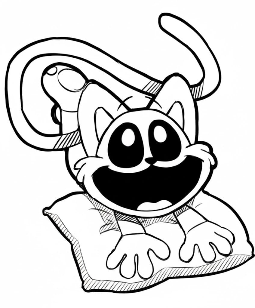 Tekenen CatNap gratis afdrukbaar eenvoudig