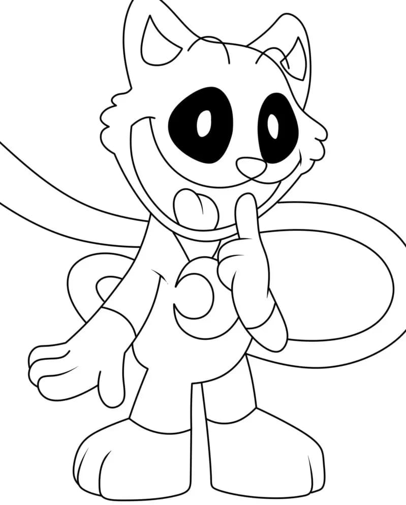 Tekenen CatNap gratis afdrukbaar voor kinderen