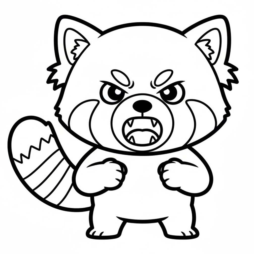 Tekenen Rode Panda gratis eenvoudig