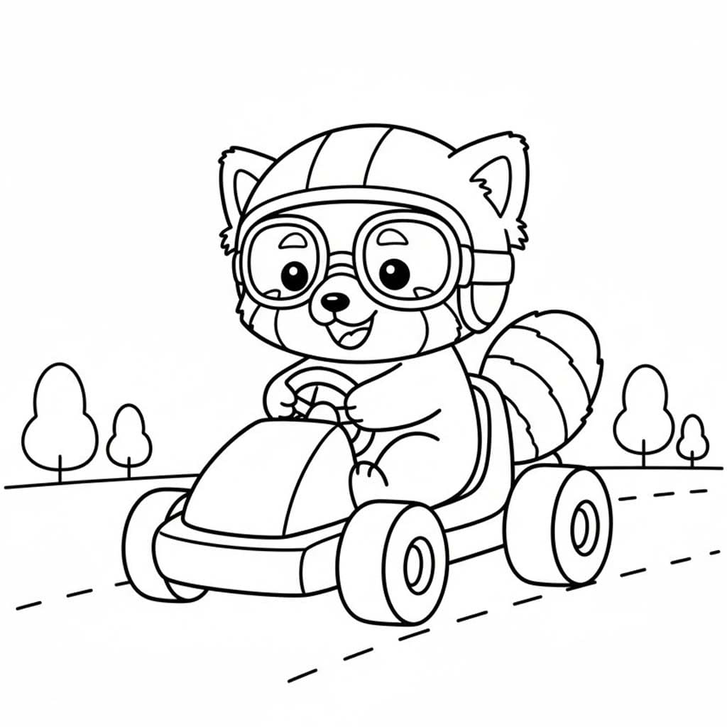 Tekenen Rode Panda gratis