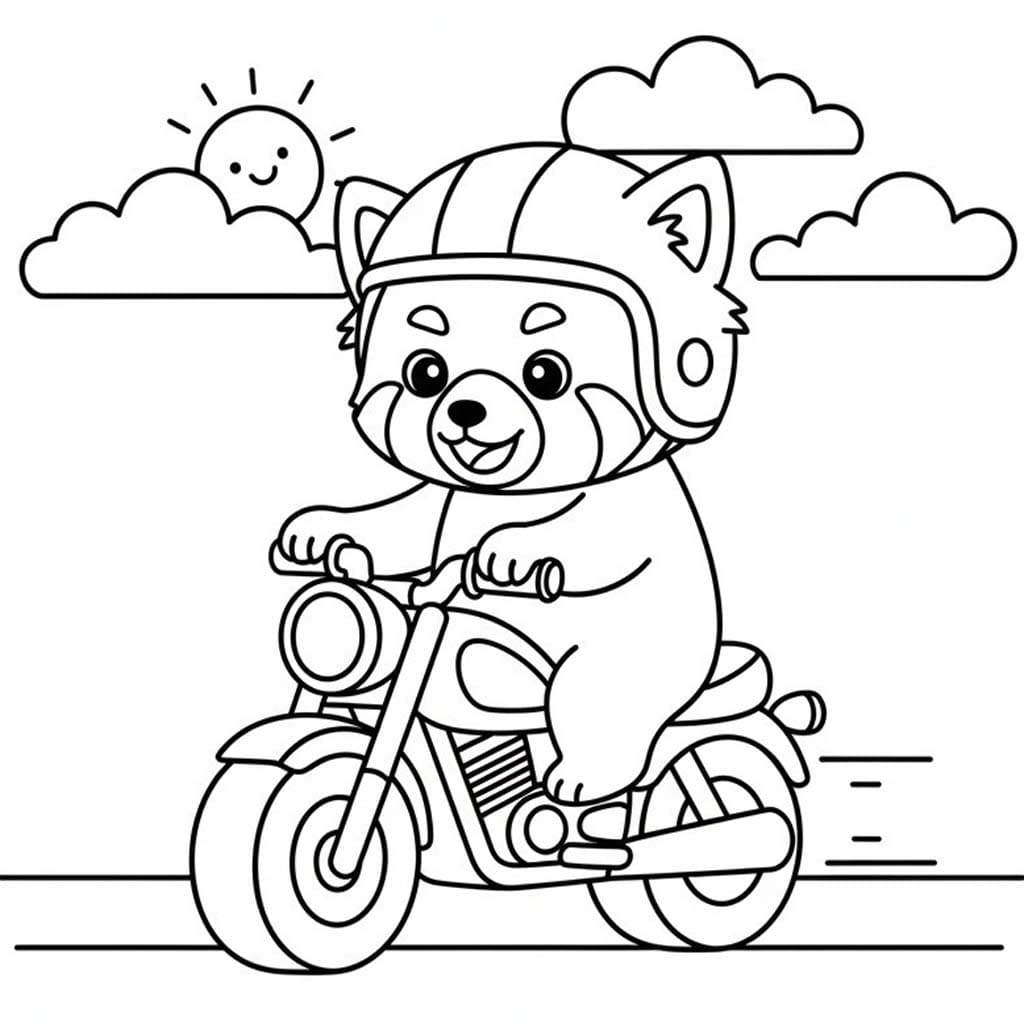 Tekenen Rode Panda simpel