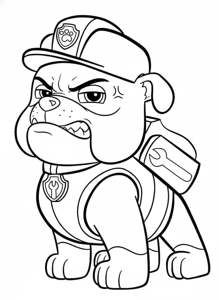 Tekenen Rubble Paw Patrol afdrukbaar