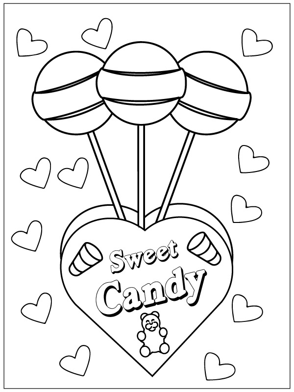 Tekenen Snoepjes afdrukbaar eenvoudig