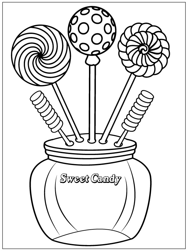 Tekenen Snoepjes gratis eenvoudig