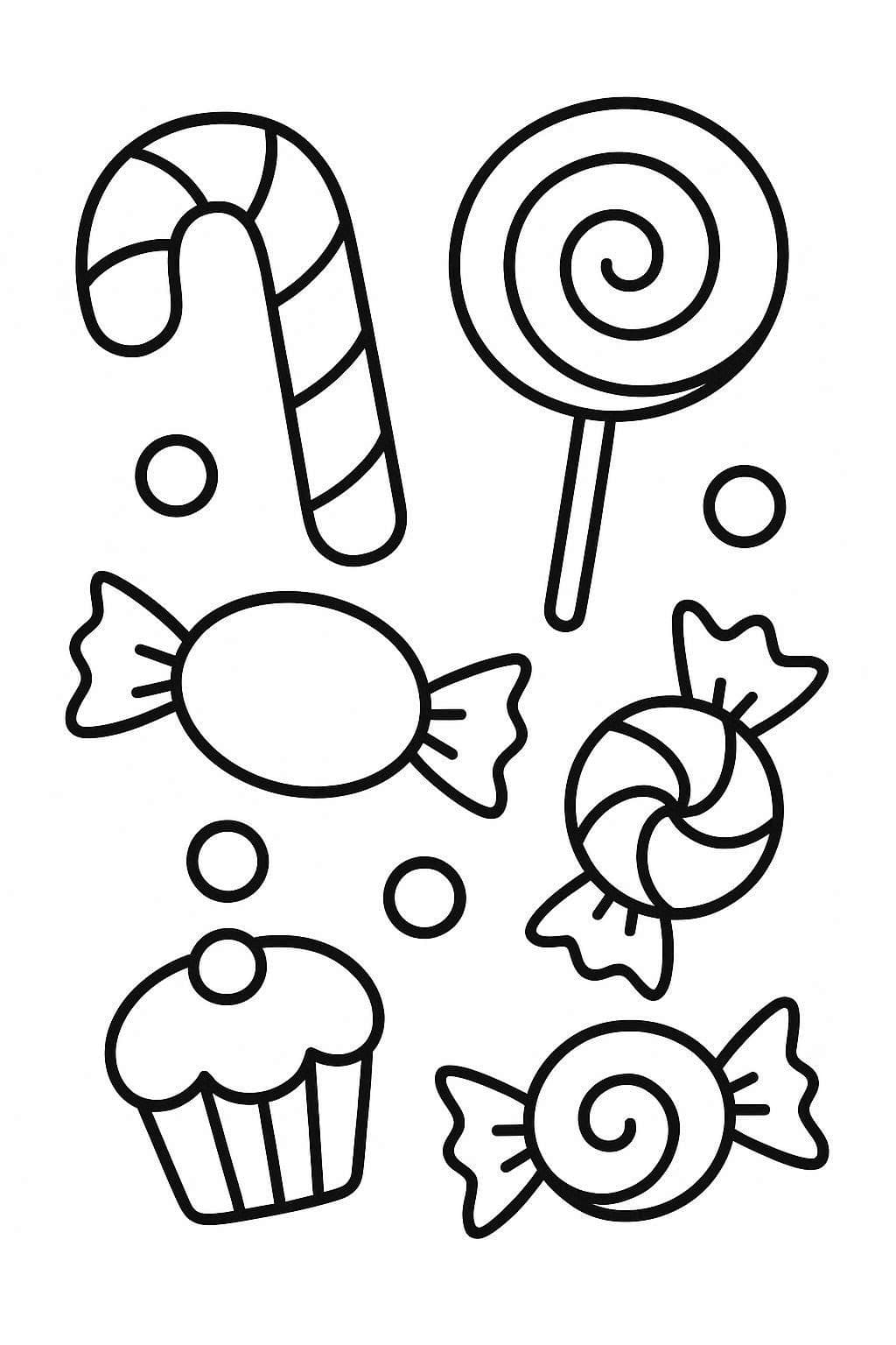 Tekenen Snoepjes gratis simpel