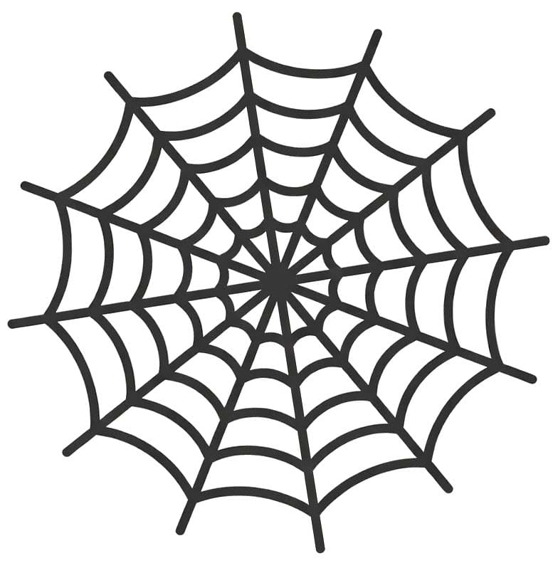 Tekenen Spinnenweb gratis basis