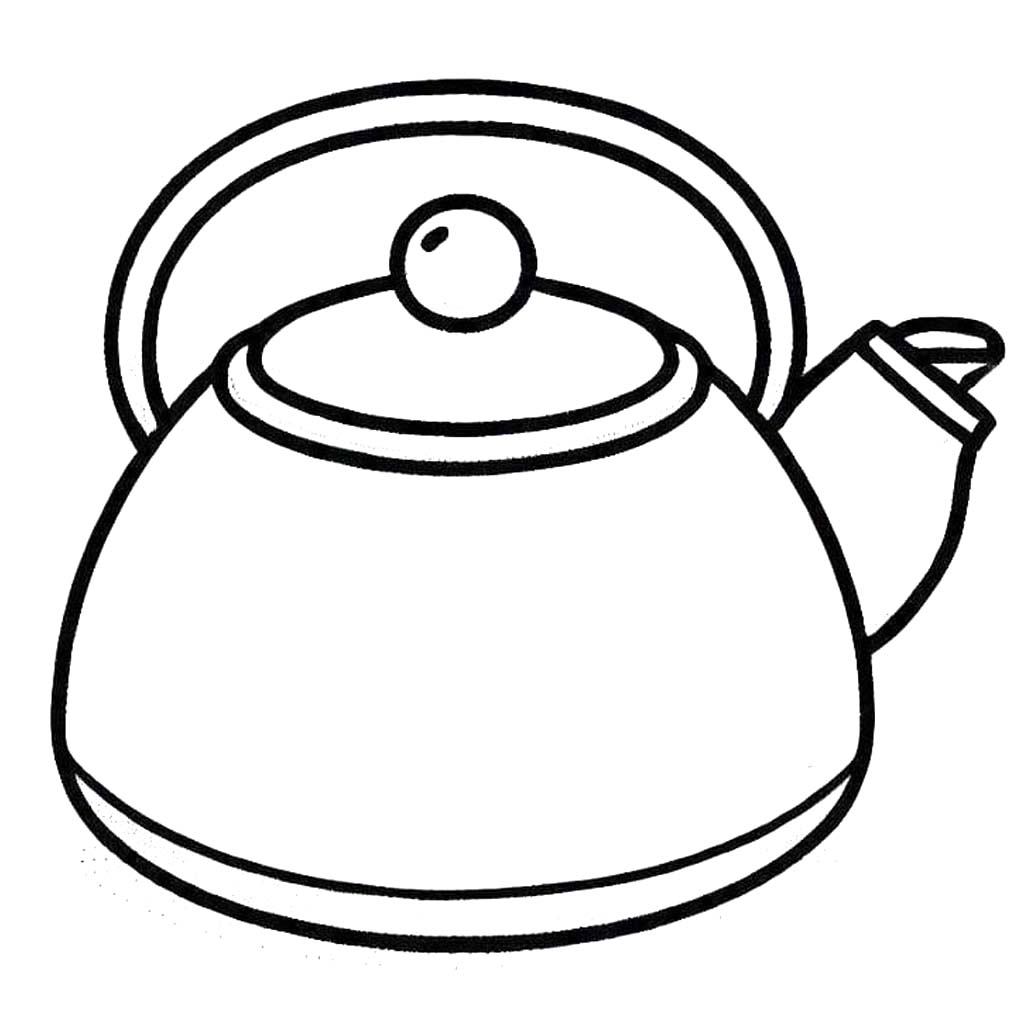 Tekenen Theepot afdrukbaar voor kinderen