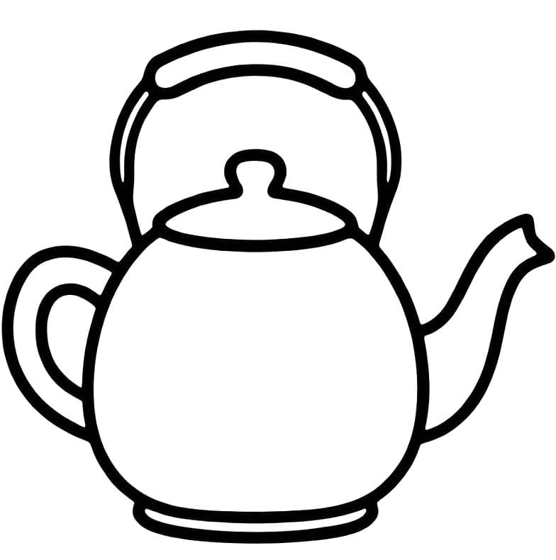 Tekenen Theepot gratis eenvoudig