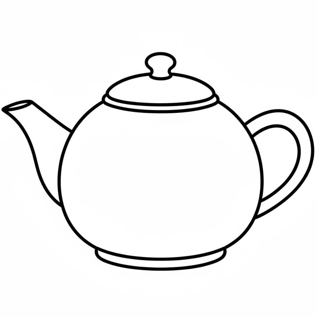 Tekenen Theepot gratis