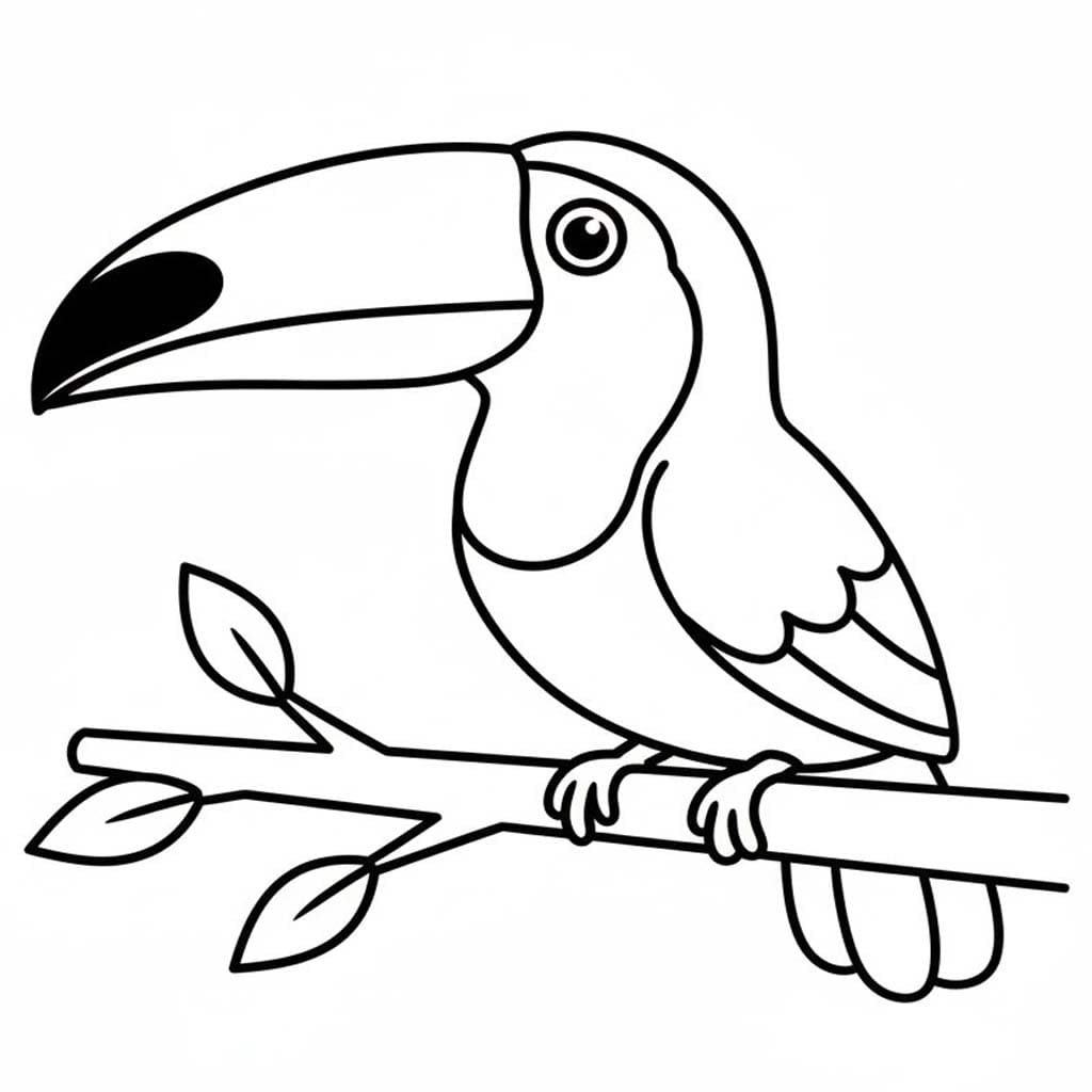 Tekenen Toekan afdrukbaar voor kinderen