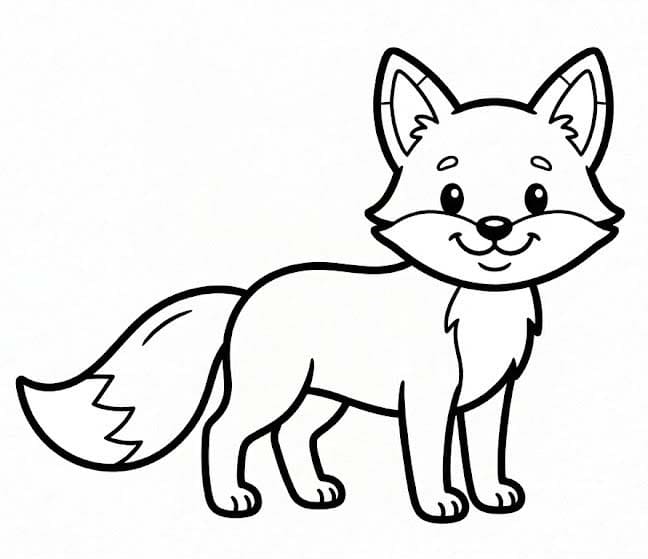 Tekenen Vossen afdrukbaar voor kinderen