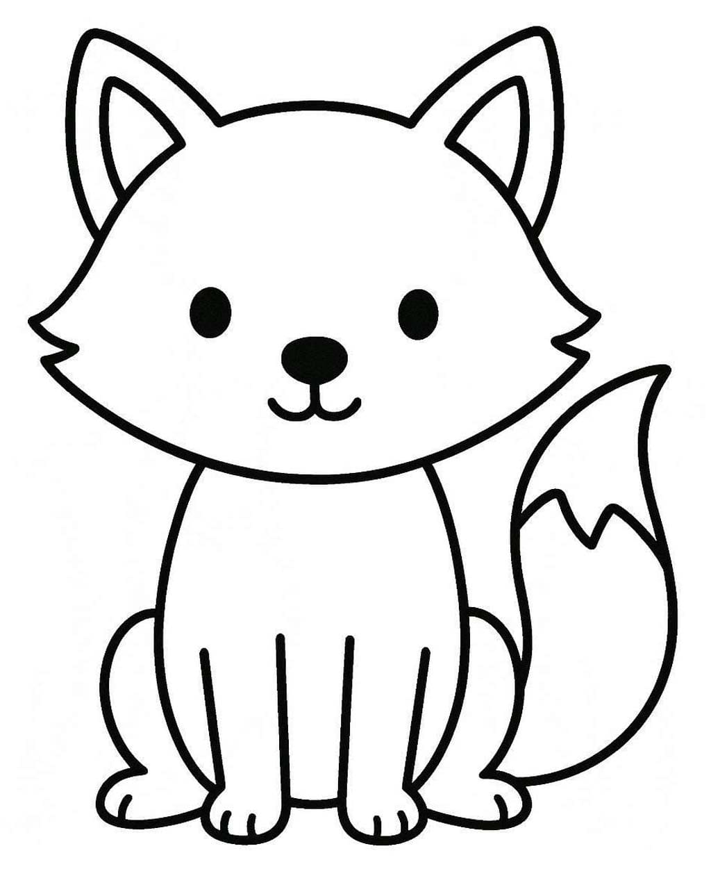 Tekenen Vossen gratis simpel