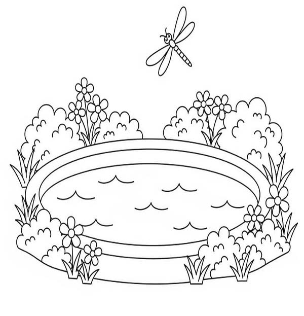 Tekenen Zwembad gratis afdrukbaar eenvoudig