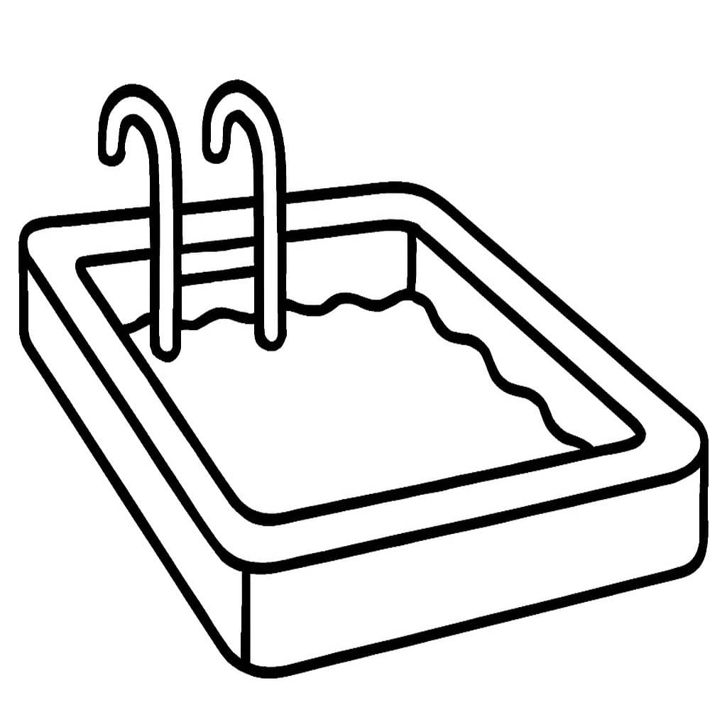 Tekenen Zwembad simpel