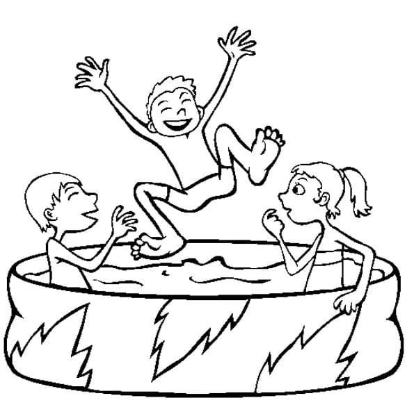 Tekenen Zwembad voor kinderen