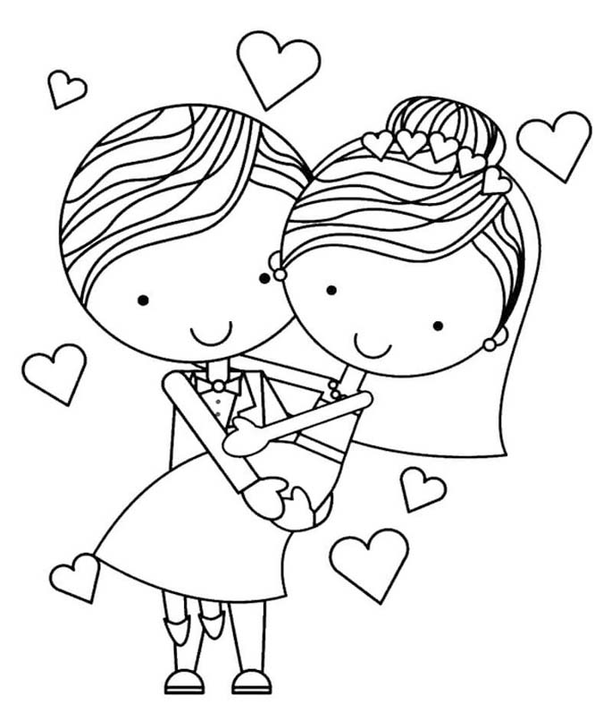 Tekening Trouwen gratis basis