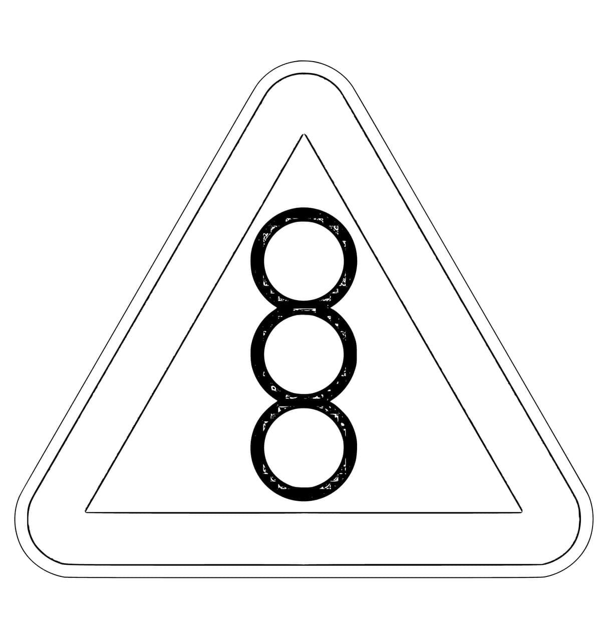 Tekening Verkeersborden gratis afdrukbaar eenvoudig