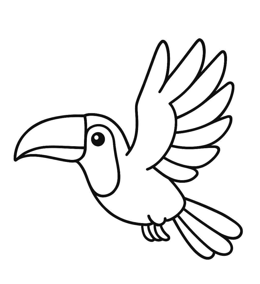 Toekan gratis afdrukbaar eenvoudig