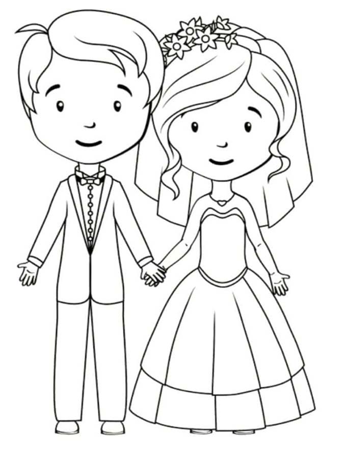Trouwen gratis afdrukbaar voor kinderen