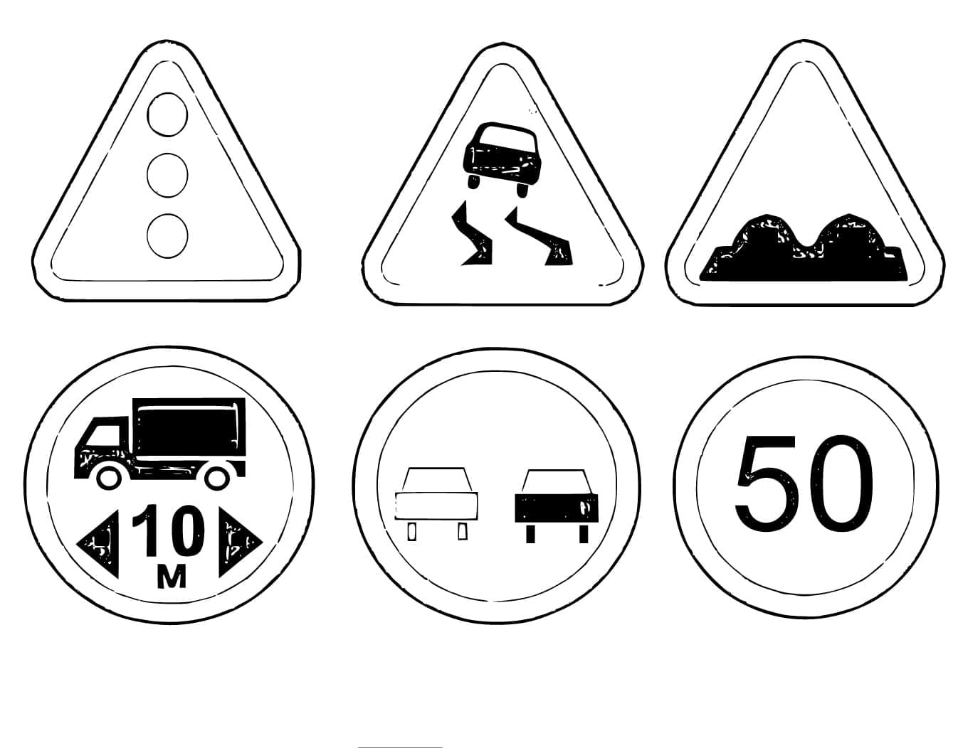 Verkeersborden afdrukbaar voor kinderen