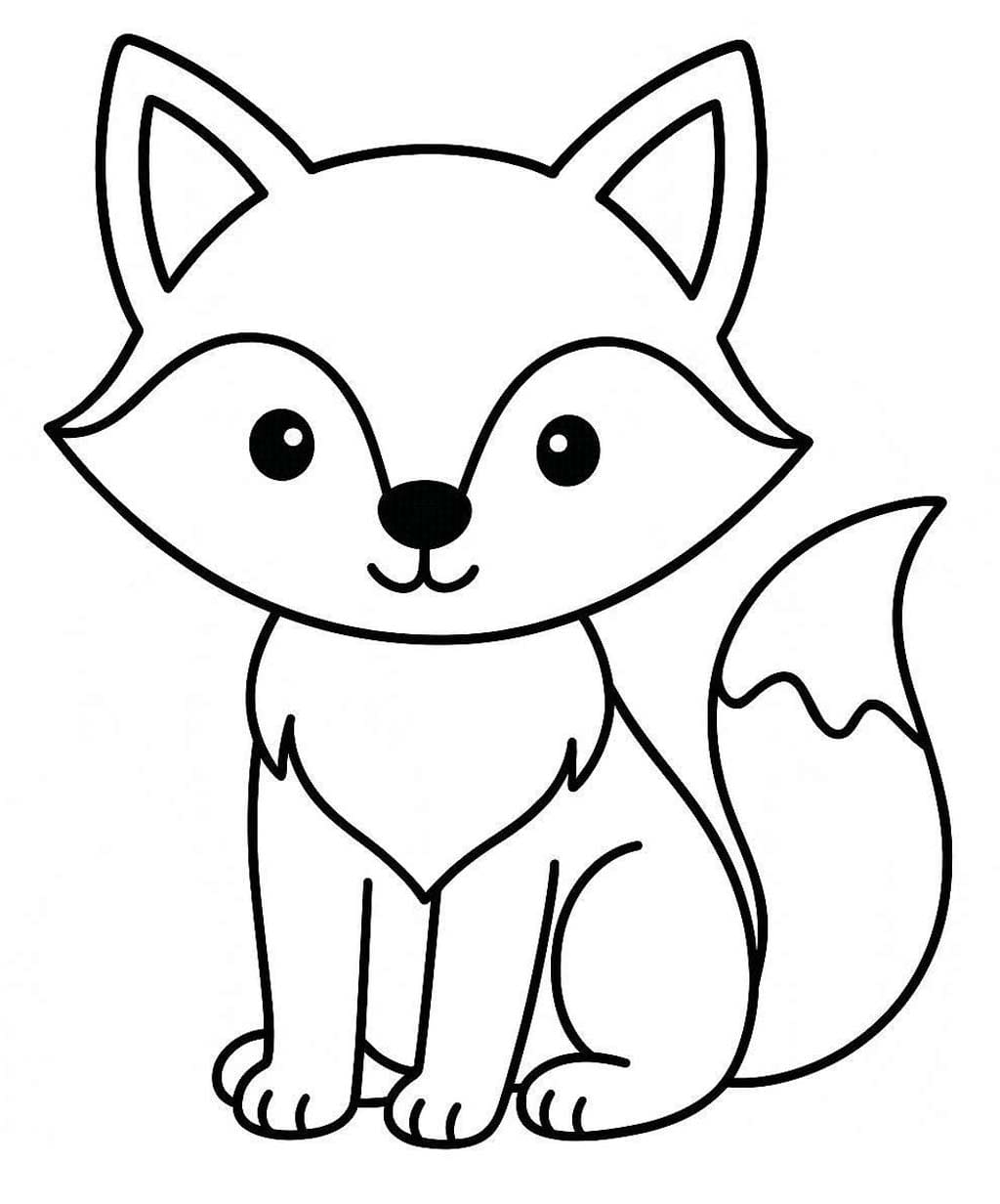 Vossen afdrukbaar eenvoudig