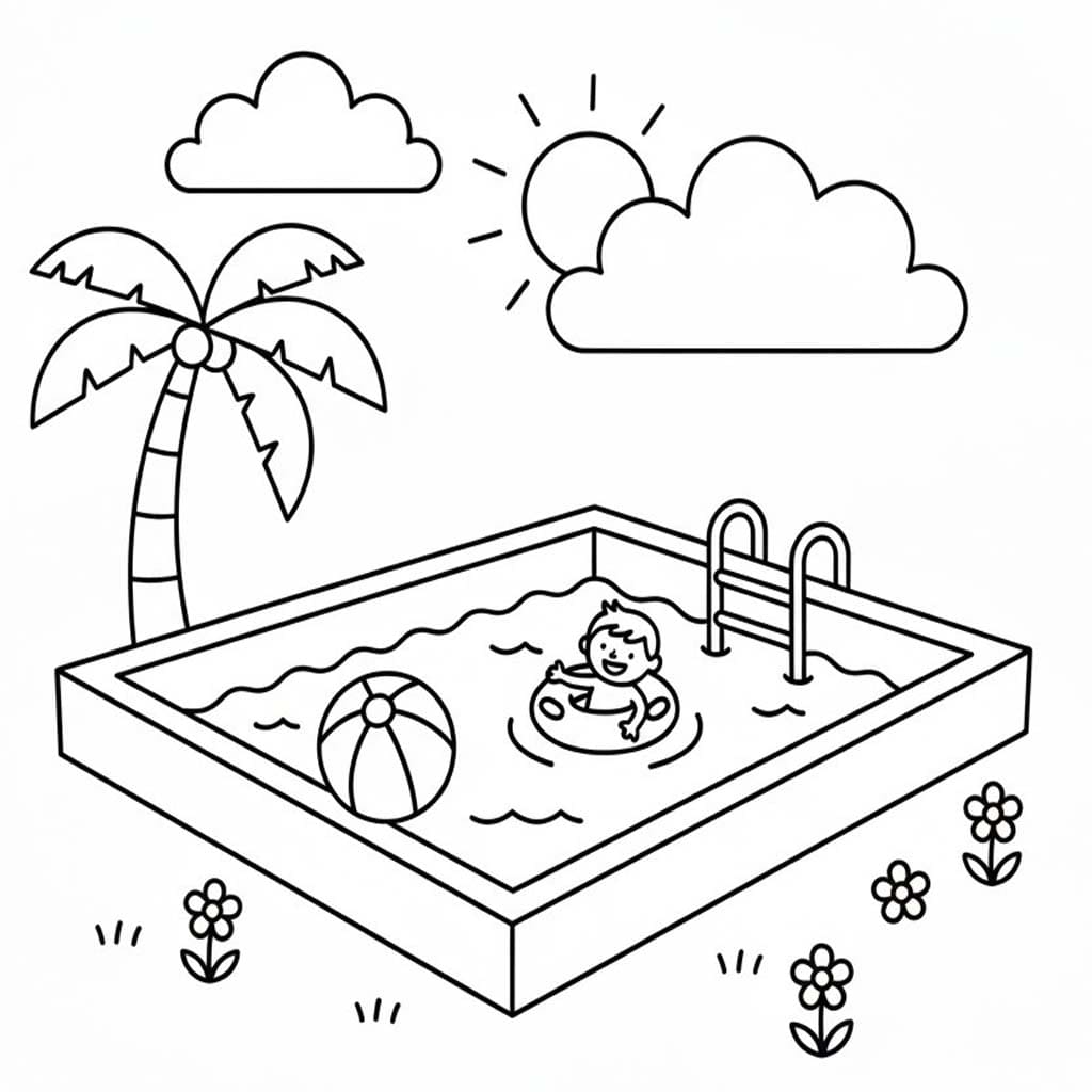 Zwembad gratis afdrukbaar