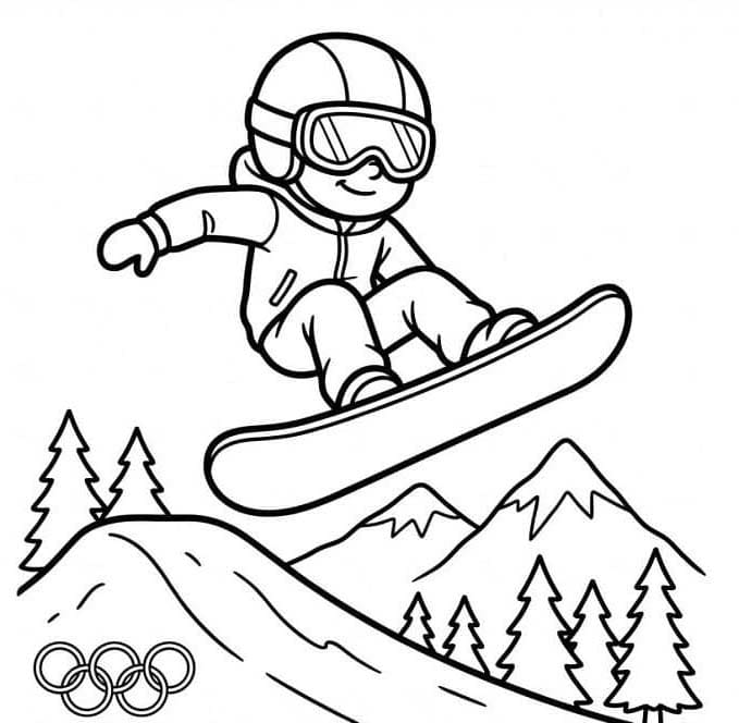 Afbeelding Olympische Winterspelen gratis afdrukbaar