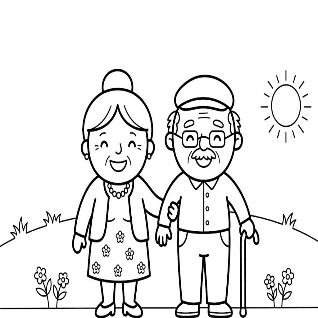 Afbeelding Opa En Oma gratis afdrukbaar