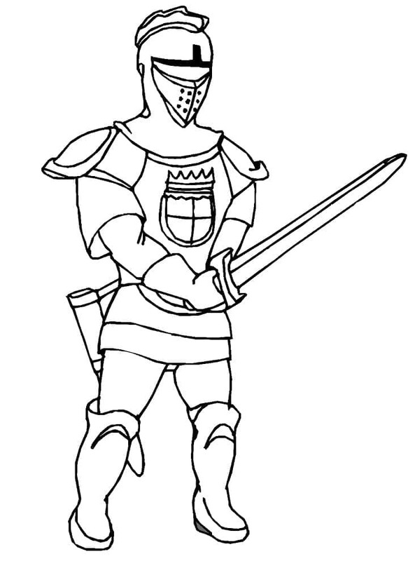 Afbeelding Ridder afdrukbaar