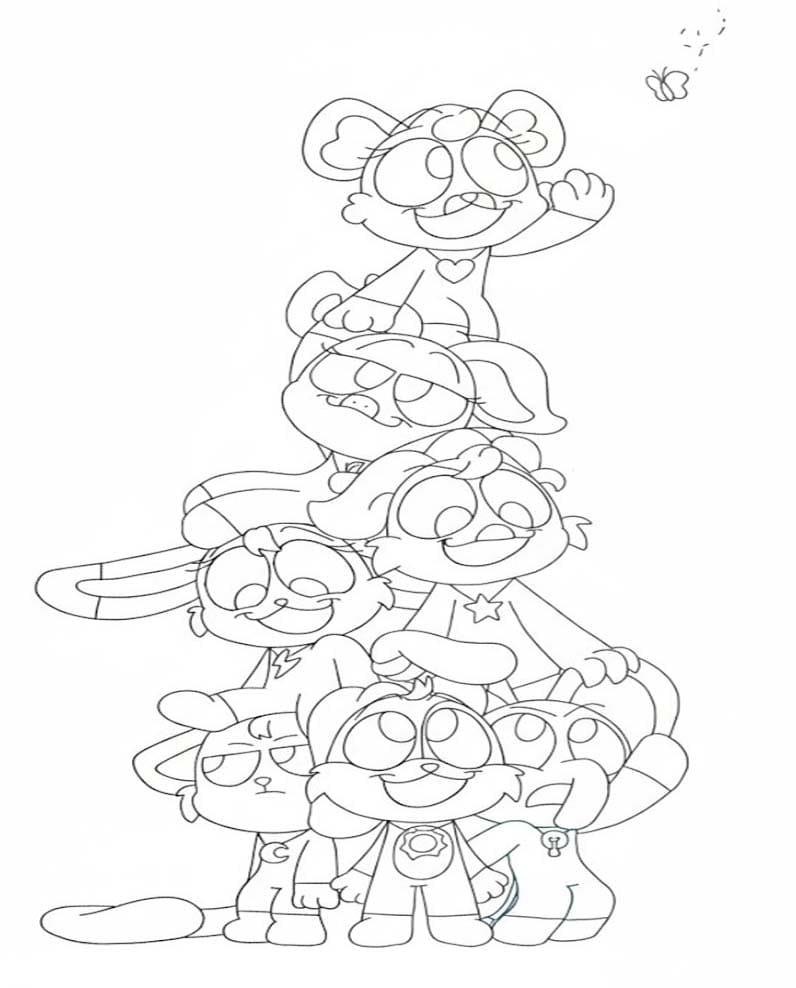 Afbeelding Smiling Critters gratis afdrukbaar