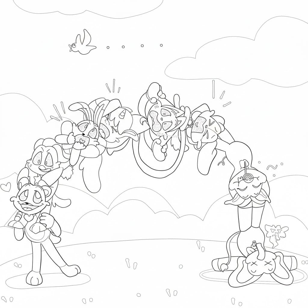 Afbeelding Smiling Critters printbaar