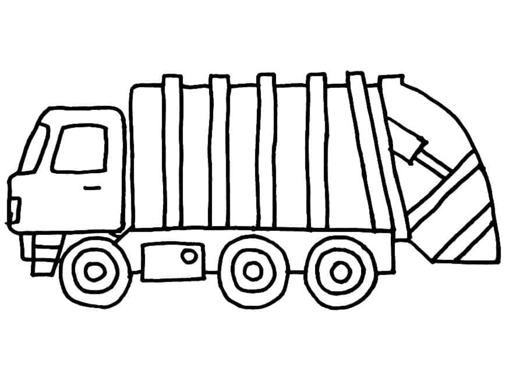 Afbeelding Vuilniswagen afdrukbaar