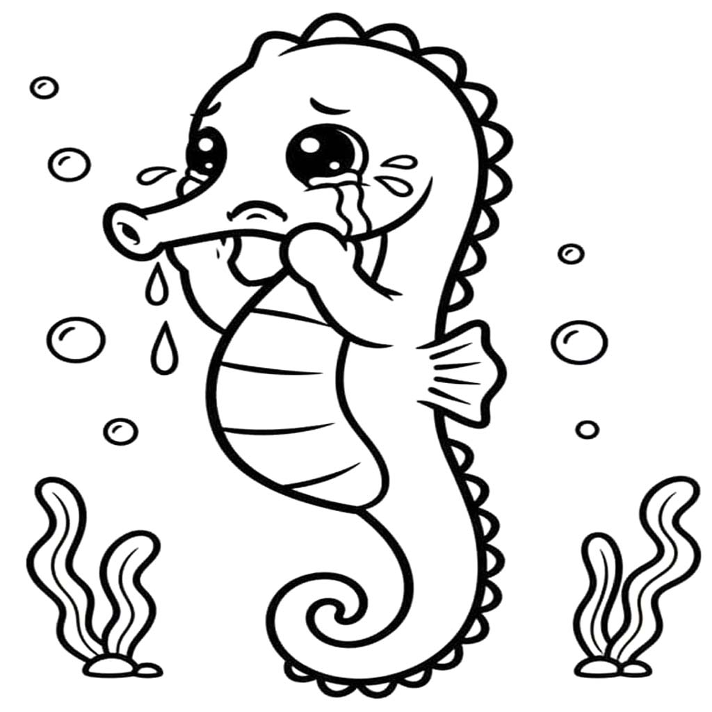 Afbeelding Zeepaardjes afdrukbaar