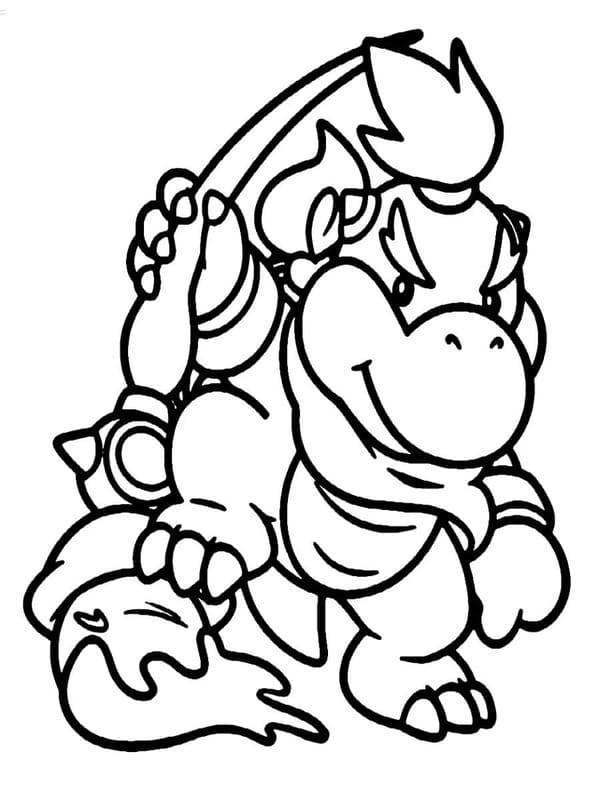 Bowser gratis afdrukbaar simpel